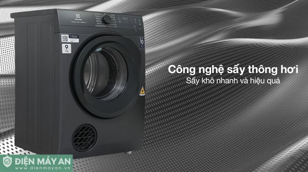 Máy Sấy Thông Hơi Electrolux UltimateCare 9 Kg EDS904N3SC